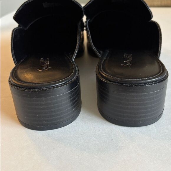 NWT Splendid Loafer Mules Faux Crocodile Leather Black Size 10 - Picture 5 of 13